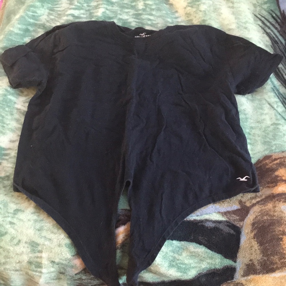 short sleeved black Hollister shirt